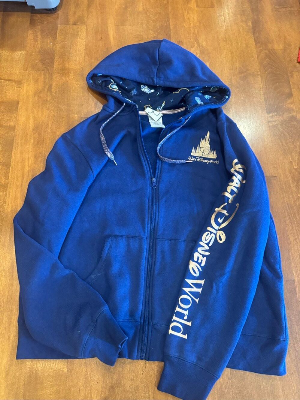 Disney Parks Walt Disney World 50th Anniversary Hoodie XL Mickey Friends Zip Up